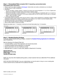 Form TD-420-500 Military License Plate Application - Washington, Page 2
