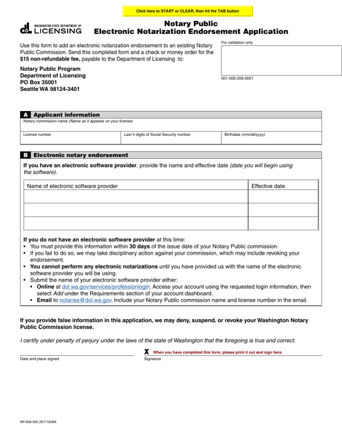 Form NP-659-005  Printable Pdf
