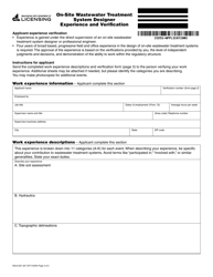 Form ENLS-651-027 On-Site Wastewater Treatment Systems Designer Registration Application - Washington, Page 3
