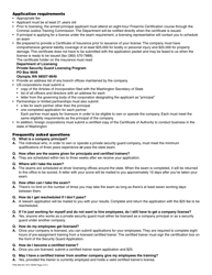 Form PSG-690-001 Private Security Guard Company/Qualifying Principal License Application - Washington, Page 3