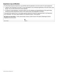 Form APR-622-169 Real Estate Appraiser Online Application Supplement - Washington, Page 2