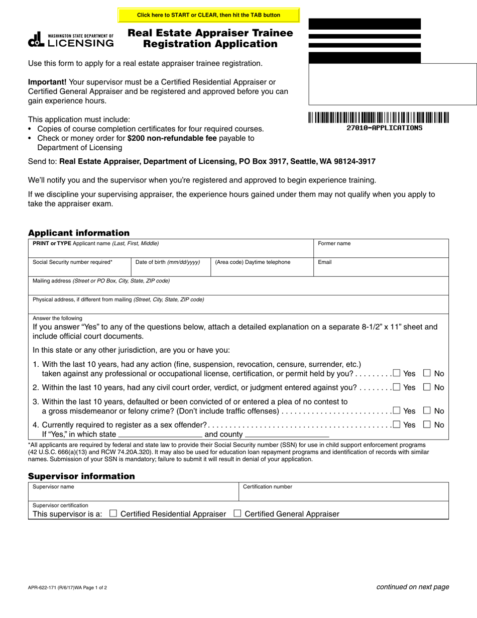 Form APR622171 Download Fillable PDF or Fill Online Real Estate