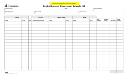 Document preview: Form FT-441-860 Terminal Operator Disbursement Schedule 15b - Washington