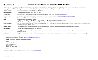 Form FT-441-860 Terminal Operator Disbursement Schedule 15b - Washington, Page 2
