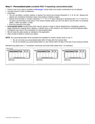 Form 420-499 Specialty License Plate Application - Washington, Page 2