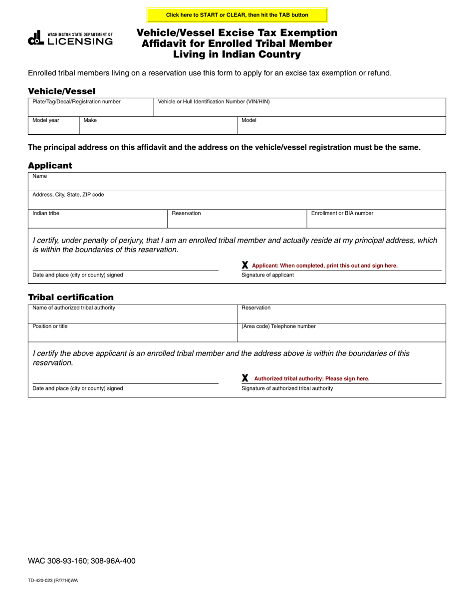 Form TD-420-023 - Fill Out, Sign Online and Download Fillable PDF ...