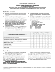 Form BLS-700-182 Vehicle Dealer/Manufacturer Addendum - Washington, Page 3