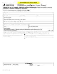 Form DSC-425-015 Sr22/26 Insurance System Access Request - Washington, Page 2