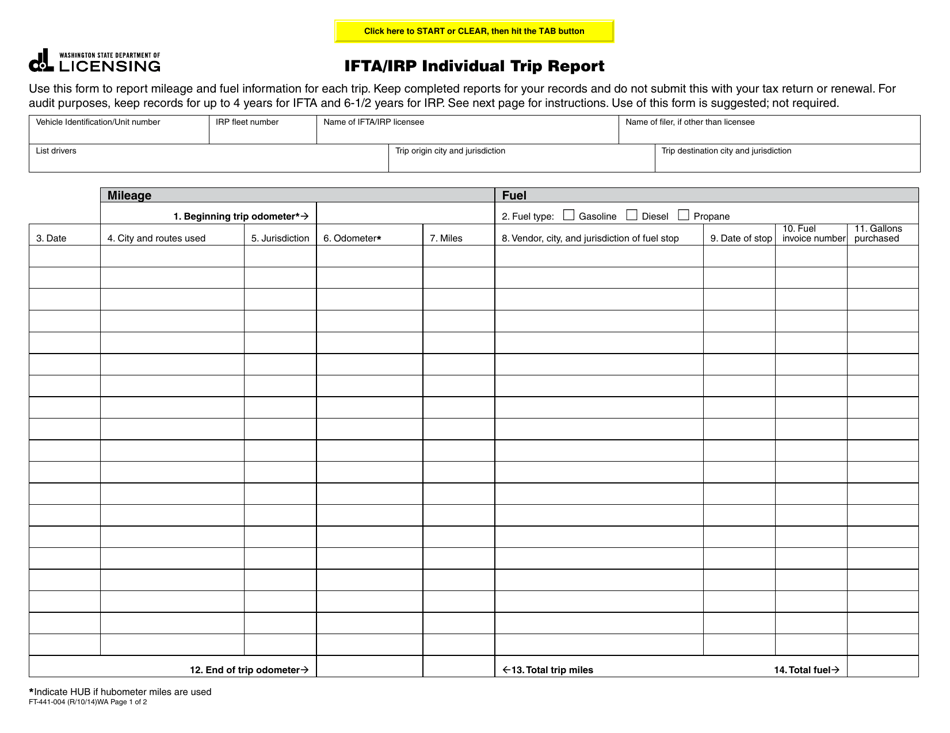 Printable Ifta Trip Sheet Template Printable Templates