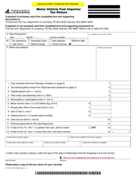 Document preview: Form FT-441-761 Motor Vehicle Fuel Importer Tax Return - Washington