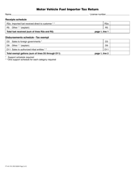 Form FT-441-761 Motor Vehicle Fuel Importer Tax Return - Washington, Page 2