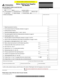 Document preview: Form FT-441-753 Motor Vehicle Fuel Supplier Tax Return - Washington