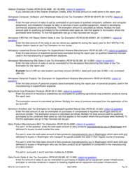 Form REV81 1015 Annual Tax Performance Report for Preferential Tax Rates/Credits/Exemptions/Deferrals Worksheet - Washington, Page 15