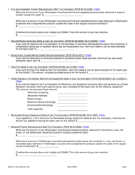 Form REV81 1015 Annual Tax Performance Report for Preferential Tax Rates/Credits/Exemptions/Deferrals Worksheet - Washington, Page 6
