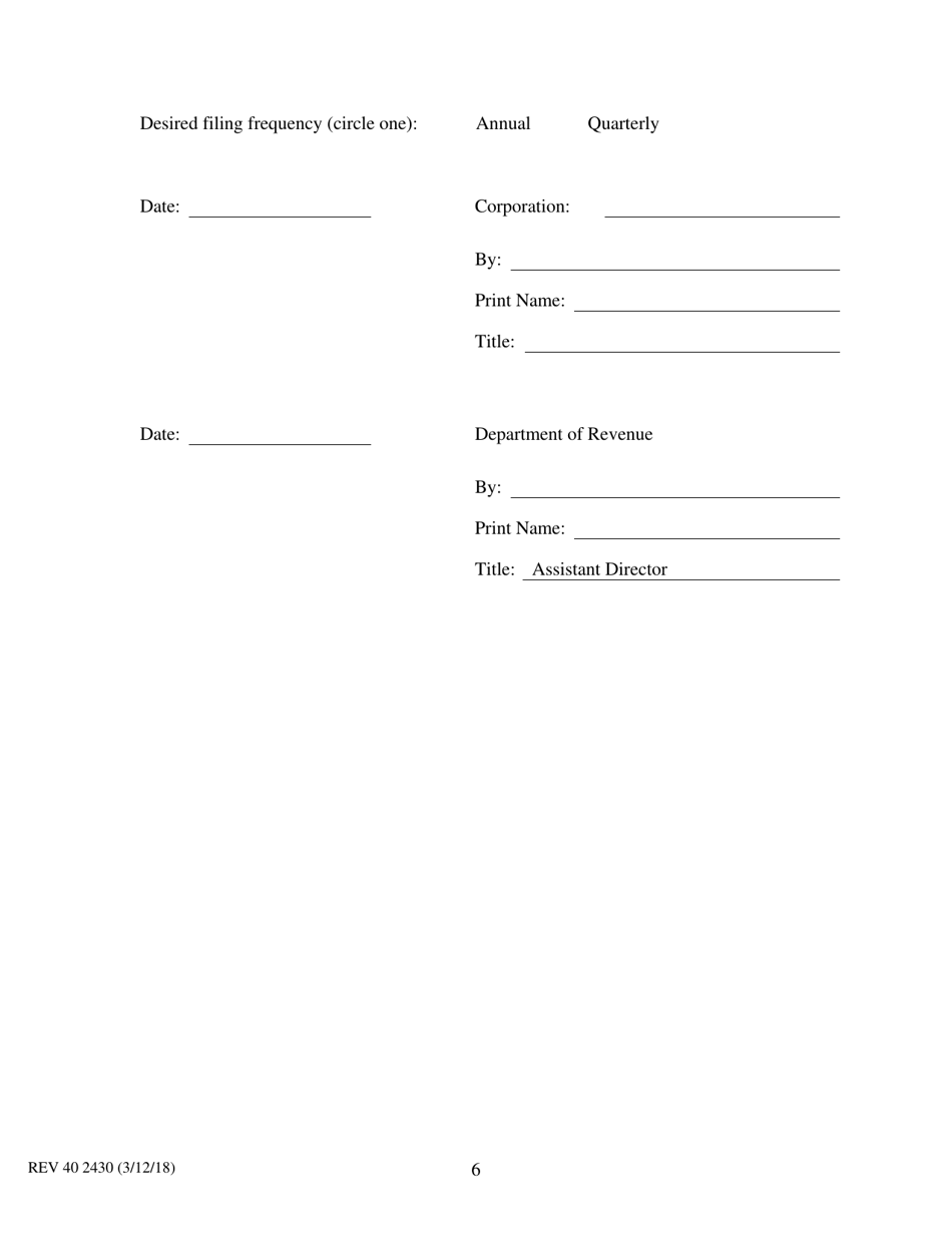 Form REV40 2430 Corporate Director Fees Bo Tax Payment Agreement - Washington, Page 6