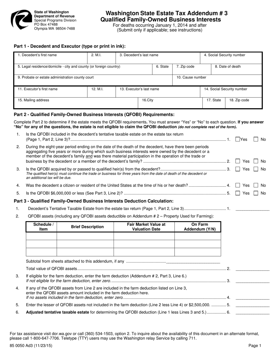 Washington State Estate And Transfer Tax Return Fillable Form