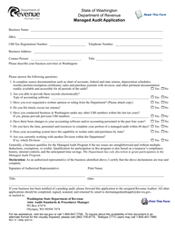 Form REV31 1488E &quot;Managed Audit Application&quot; - Washington