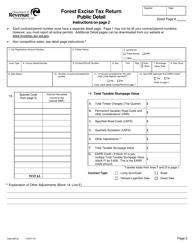 Public Harvester Forest Excise Tax Return - Washington, Page 3
