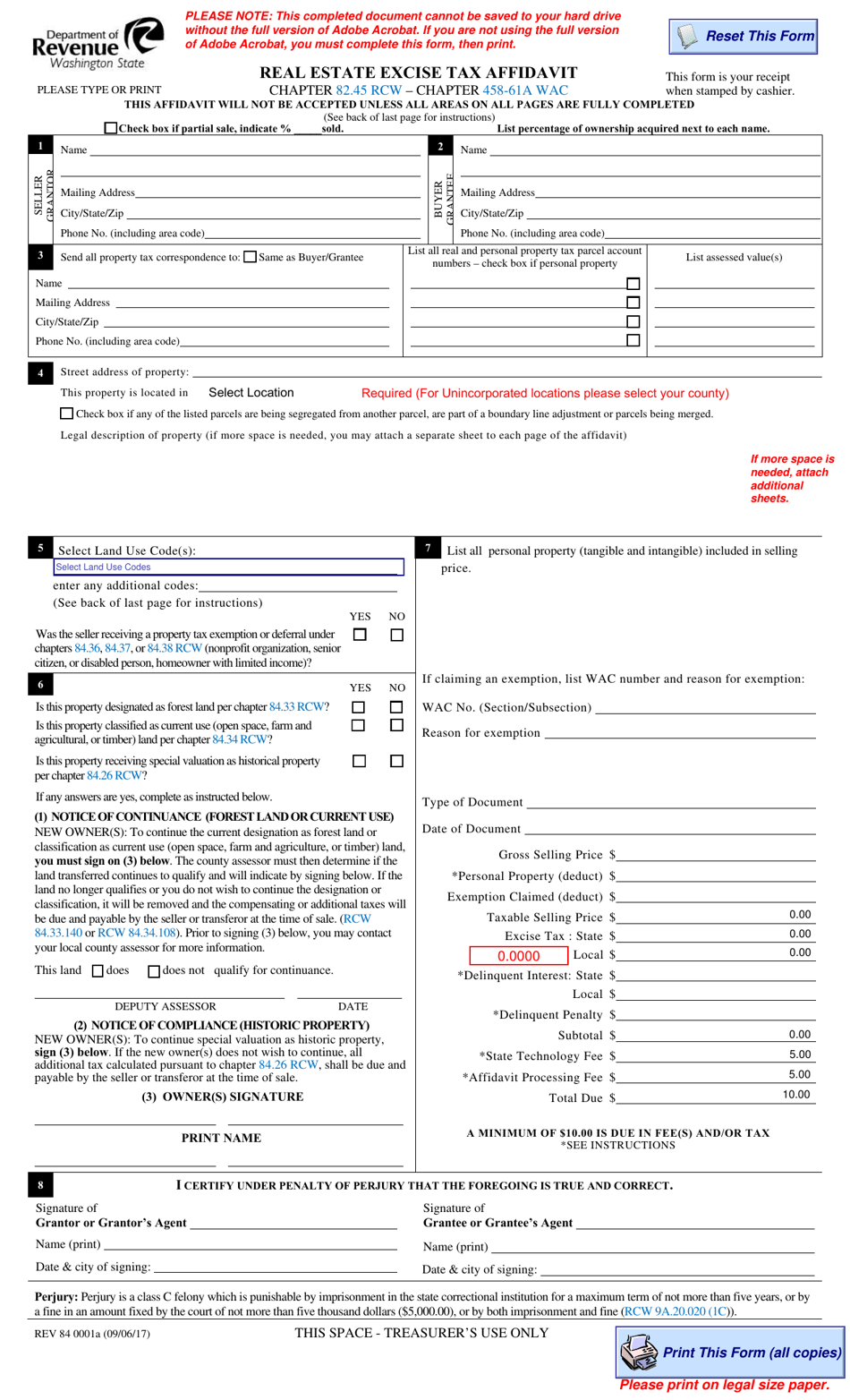 Form REV84 0001A Fill Out, Sign Online and Download Fillable PDF