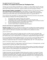 SSTGB Form 0003 Streamlined Sales and Use Tax Certificate of Exemption - Washington, Page 3