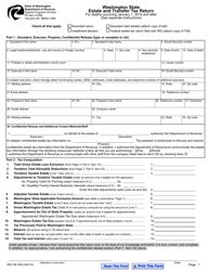 Form REV85 0050 Estate and Transfer Tax Return - Washington