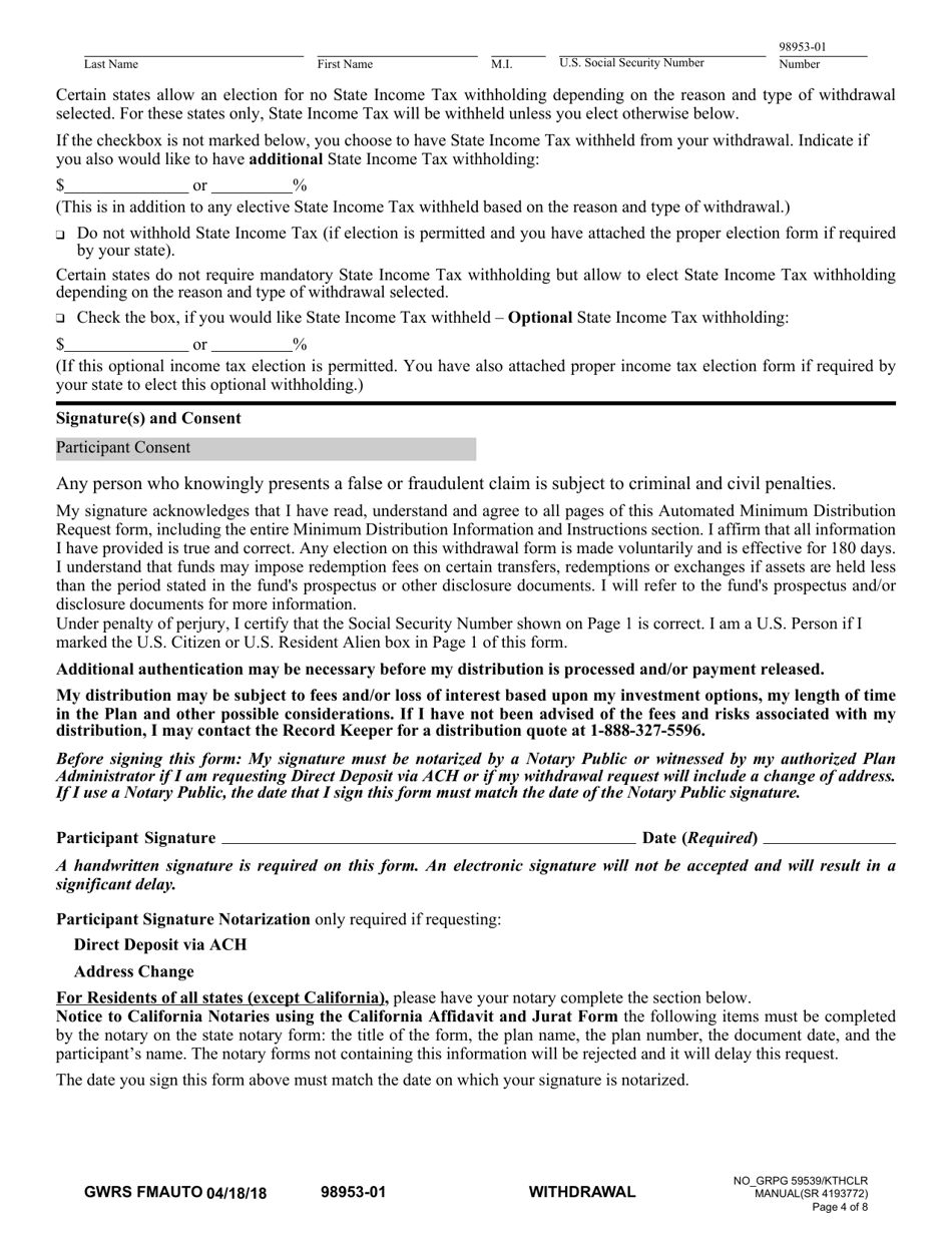 Automated Minimum Distribution Request Governmental 457(B) Plan - Washington, Page 4
