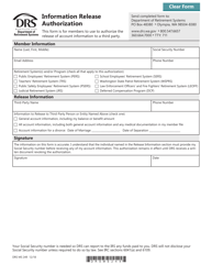 Document preview: Form DRS MS249 Information Release Authorization - Washington