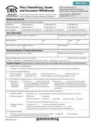 Form DRS MS439 Plan 3 Beneficiary, Estate and Successor Withdrawal - Washington, Page 5