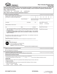 Form STD FANNPT Plan 3 Tap Annuity Payment Form - Washington, Page 4