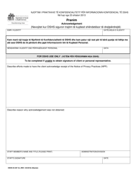 DSHS Form 03-387 Dshs Notice of Privacy Practices for Client Medical Information - Washington (Albanian), Page 3