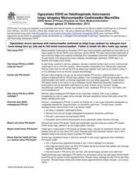 Document preview: DSHS Form 03-387A Dshs Notice of Privacy Practices for Client Medical Information - Washington (Somali)