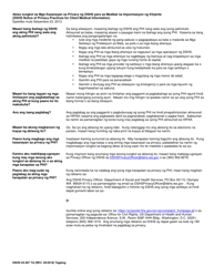 DSHS Form 03-387 Dshs Notice of Privacy Practices for Client Medical Information - Washington (Tagalog), Page 2