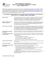 DSHS Form 03-387 Dshs Notice of Privacy Practices for Client Medical Information - Washington (Tongan)