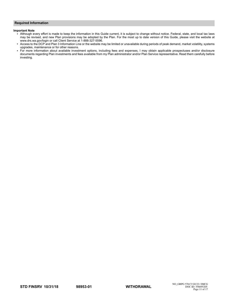 Form STD FINSRV In-Service Withdrawal Request - Washington, Page 11