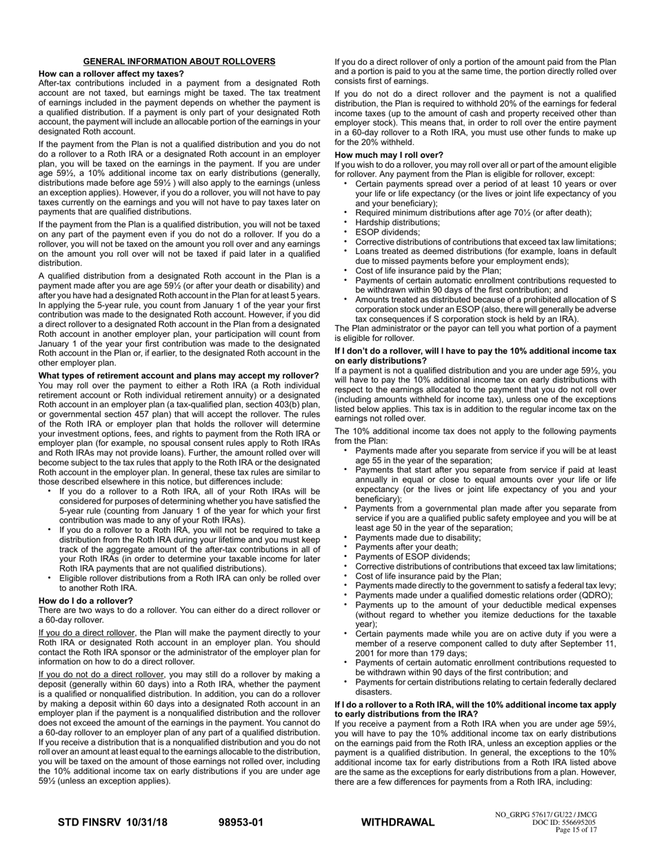 Form STD FINSRV In-Service Withdrawal Request - Washington, Page 15