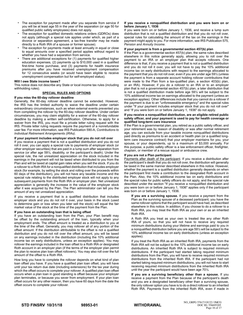 Form STD FINSRV In-Service Withdrawal Request - Washington, Page 16