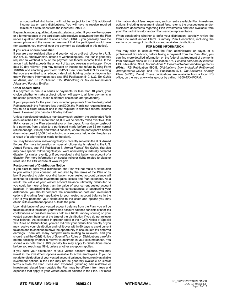 Form STD FINSRV In-Service Withdrawal Request - Washington, Page 17