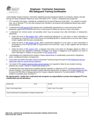 Document preview: DSHS Form 03-490 Employee/Contractor Awareness IRS Safeguard Training Certification - Washington