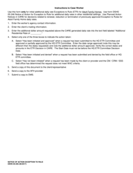 DSHS Form 05-256 Notice of Action Exception to Rule for Afh Daily Rates - Washington, Page 2