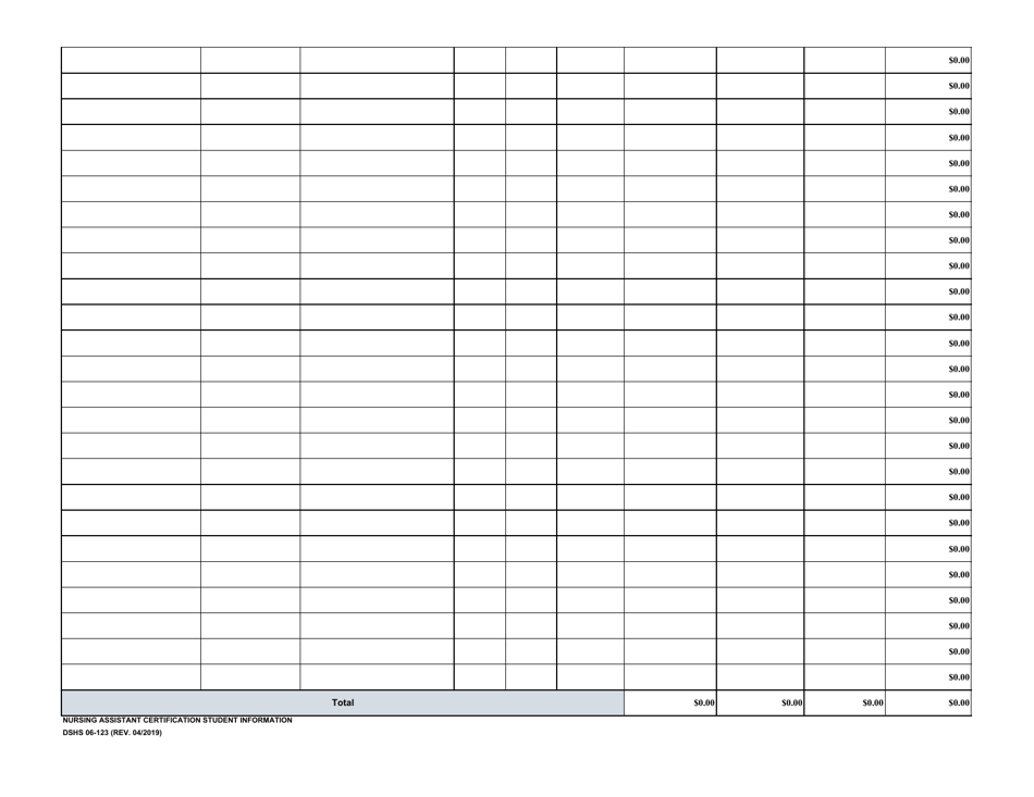 DSHS Form 06-123 Nursing Assistant Training and Testing Reimbursement - Washington, Page 4