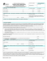 Document preview: DSHS Form 05-180 Federal Grant Application - Washington
