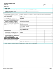 DSHS Form 05-180 Federal Grant Application - Washington, Page 2