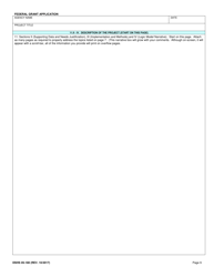 DSHS Form 05-180 Federal Grant Application - Washington, Page 9