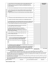 DSHS Form 07-042B Self-employment Income Report - Washington (Hmong), Page 2