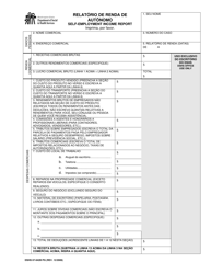 Document preview: DSHS Form 07-042B Self-employment Income Report - Washington (Portuguese)