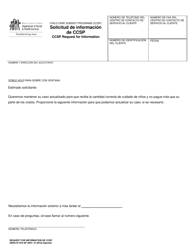 Document preview: DSHS Formulario 07-076 Solicitud De Informacion De Ccsp - Washington (Spanish)