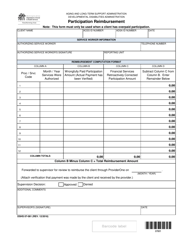 Document preview: DSHS Form 07-081 Participation Reimbursement - Washington