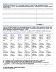 DSHS Form 07-098 Self Employment Monthly Sales and Expense Worksheet - Washington (French), Page 2