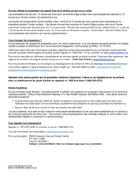 DSHS Form 07-105 Lettre D&#039;autorisation Ccsp (Child Care Subsidy Program) - Washington (French), Page 2