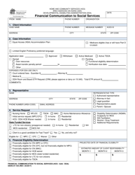 Document preview: DSHS Form 07-104 Financial Communication to Social Services - Washington